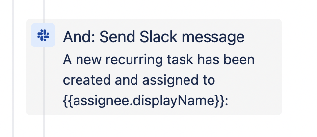 Send slack message step